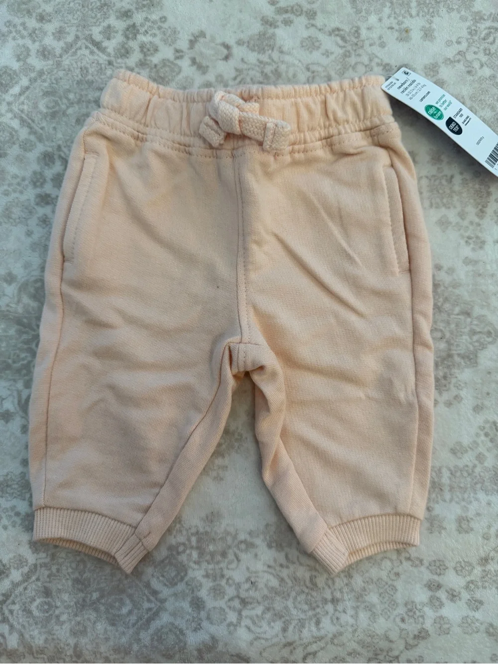 NWT BUNDLE Carters 3 Baby Jogger Pants Trio - Blue, Cream, Pink
